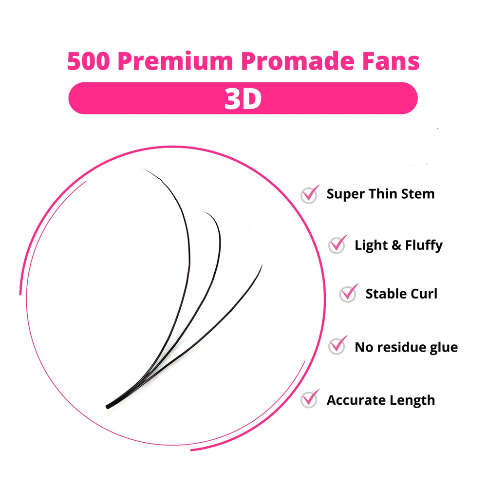 PROMADE FANS 3D | 500FANS - easynicelash